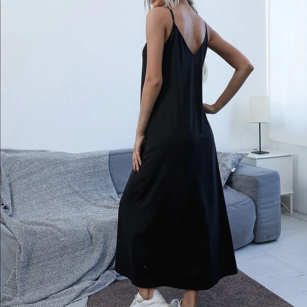 NWOT Slant pocket solid cami dress - Picture 2 of 9